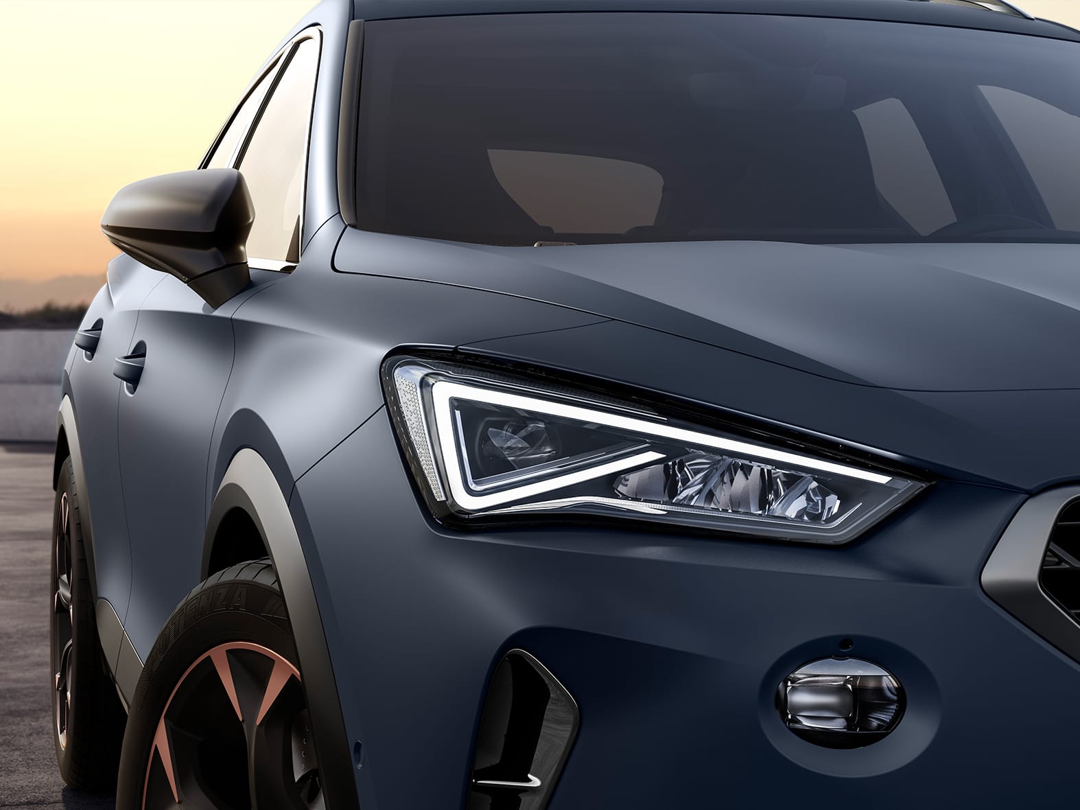 new cupra formentor compact suv with led headlamps
