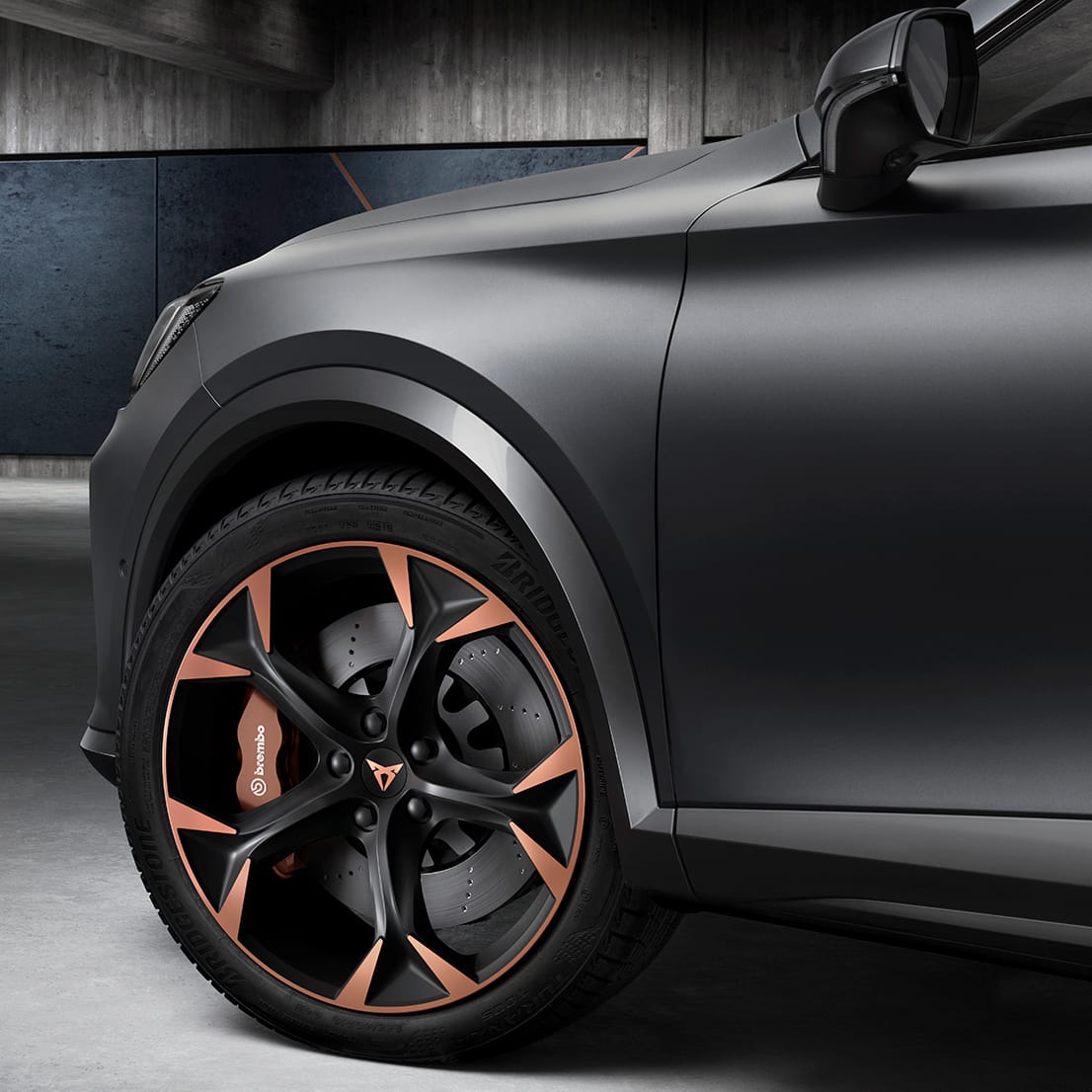 new CUPRA Formentor SUV coupe 19 inch alloy wheels close up view