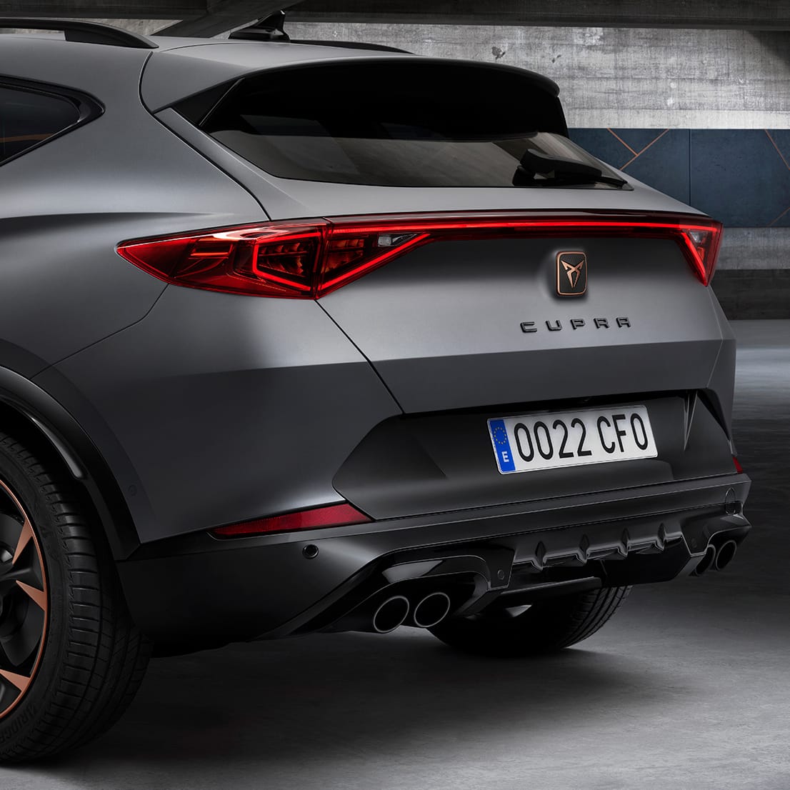 new CUPRA Formentor SUV coupe rear view close up