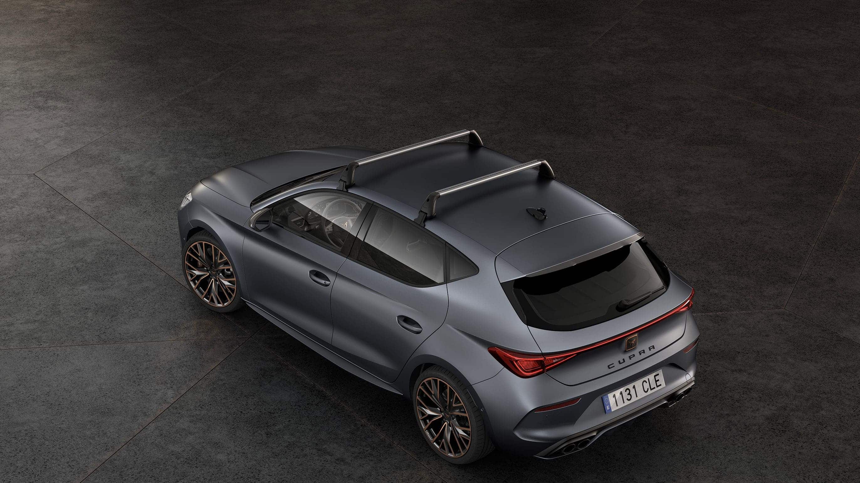 cupra leon 5d with a roof bars car accessory