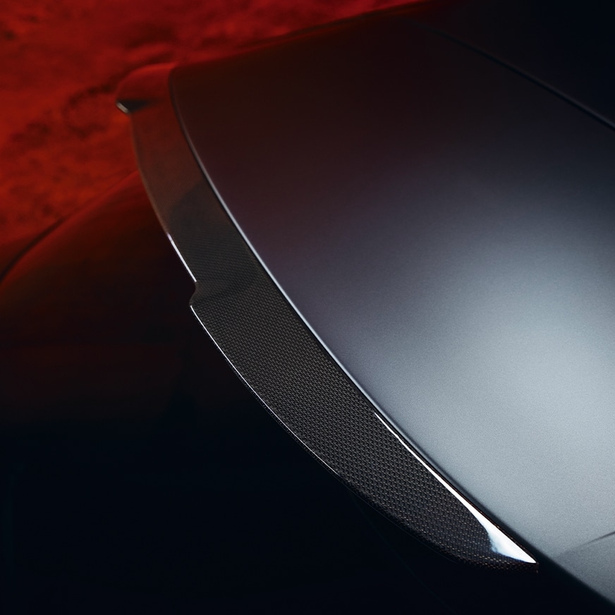 copper carbon fibre spoiler