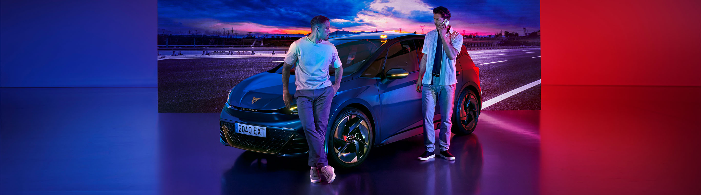 Man leaning on CUPRA Formentor front grill