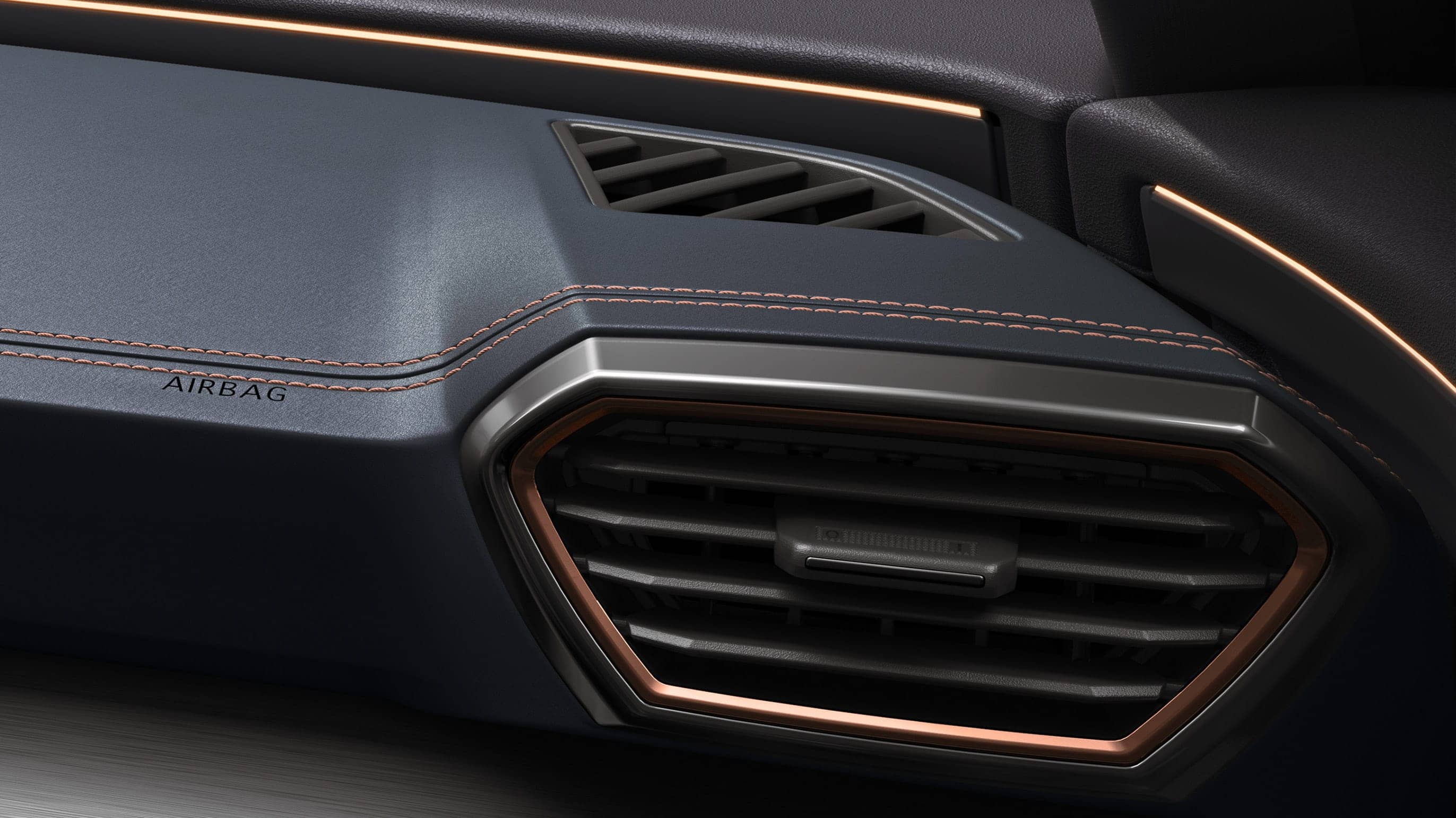 new cupra formentor compact SUV suv copper detailing around air vents