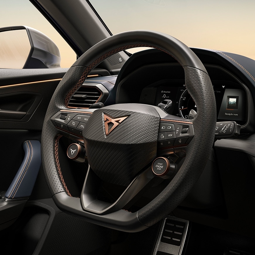 new cupra formentor with heated steering wheel