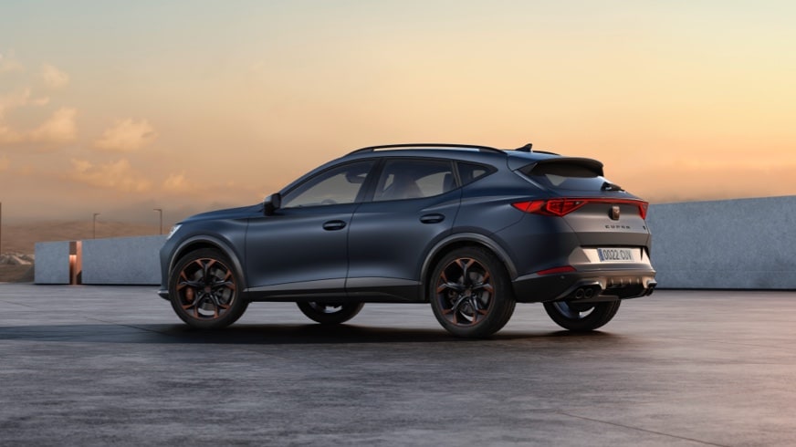 new cupra formentor compact suv with dynamic rear spoiler