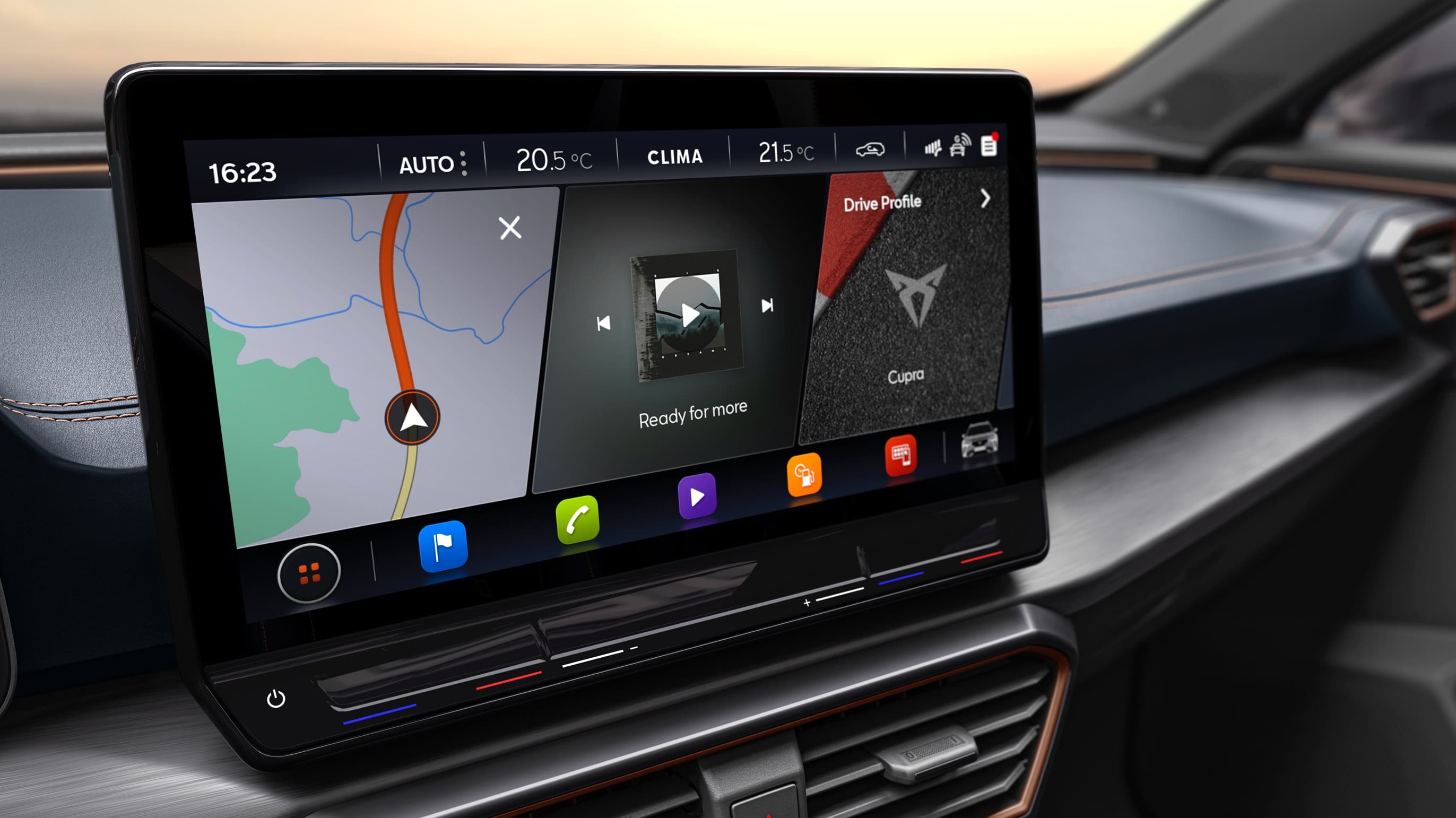 new cupra formentor compact suv 12-inch navigation infotainment system