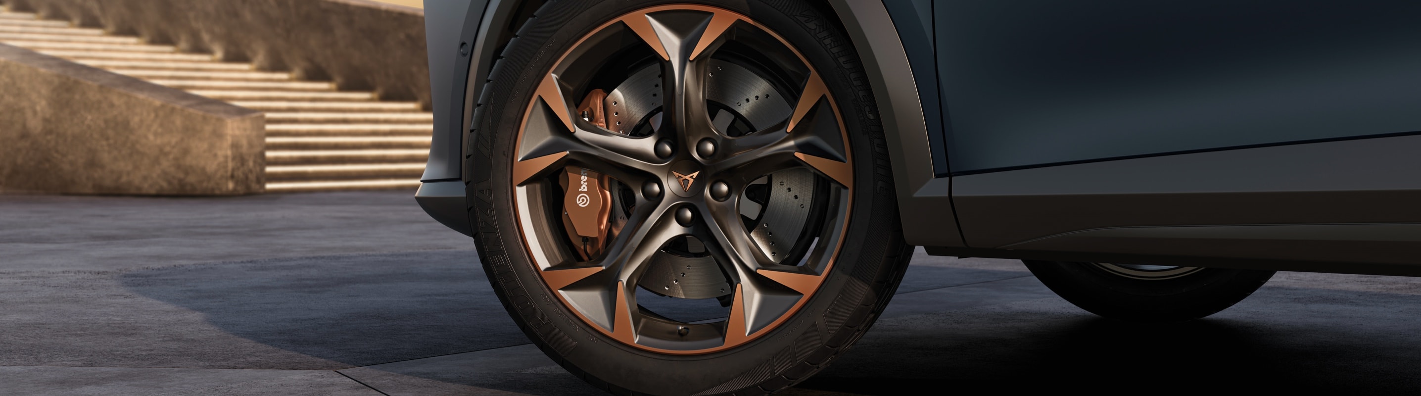 CUPRA Formentor copper sport black machined alloy wheels